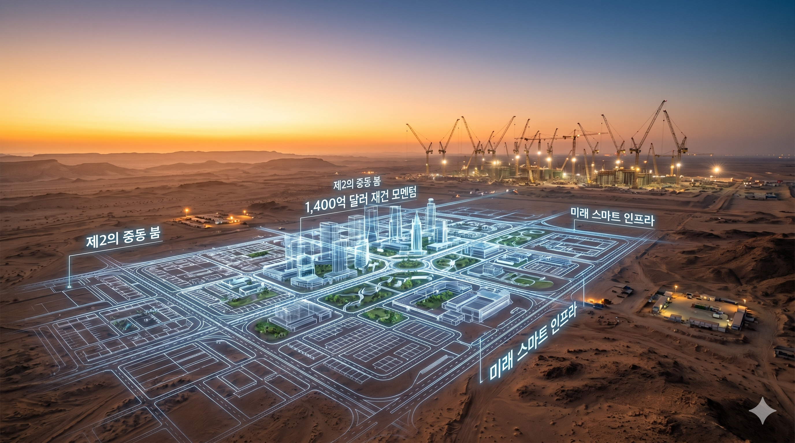중동 재건 수혜주 대규모 인프라 건설 현장