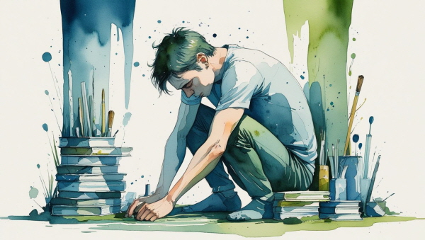 ESTJ의 강박장애는 책임감과 계획성이라는 장점이 지나치게 발휘될 때 발생합니다. 자신과 상황을 과도하게 통제하려는 태도는, 오히려 내면의 불안과 완벽주의를 강화시킵니다에 관한 그림