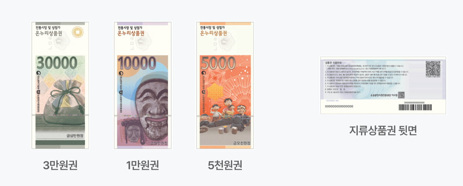 지류-온누리상품권