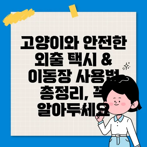 고양이와 안전한 외출 택시 & 이동장 사용법 총정리, 꼭 알아두세요