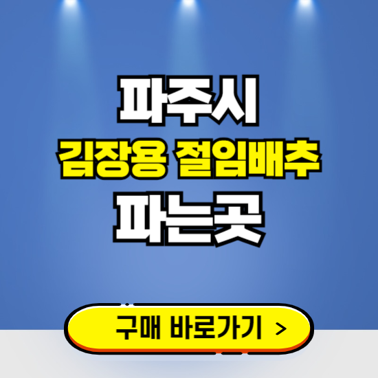 파주시 절임배추 사전예약 구입하는곳 ❘ 김장배추 파는곳 가격보기