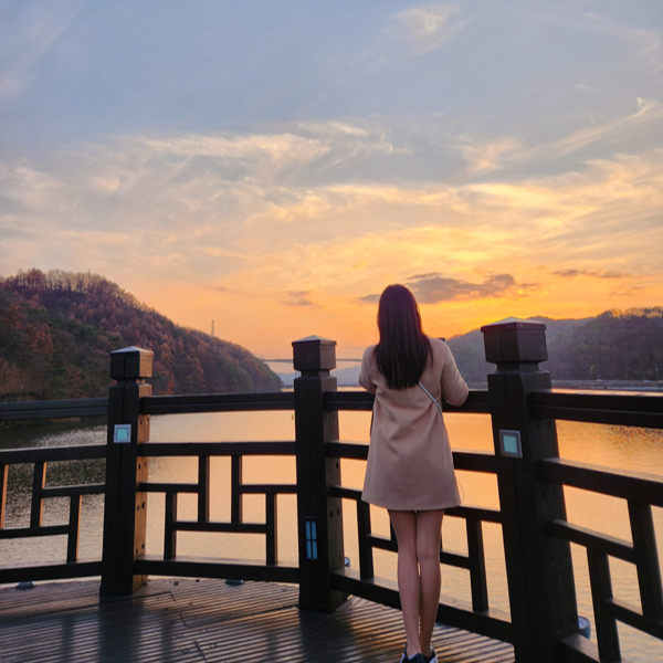 월영교에서_본_노을