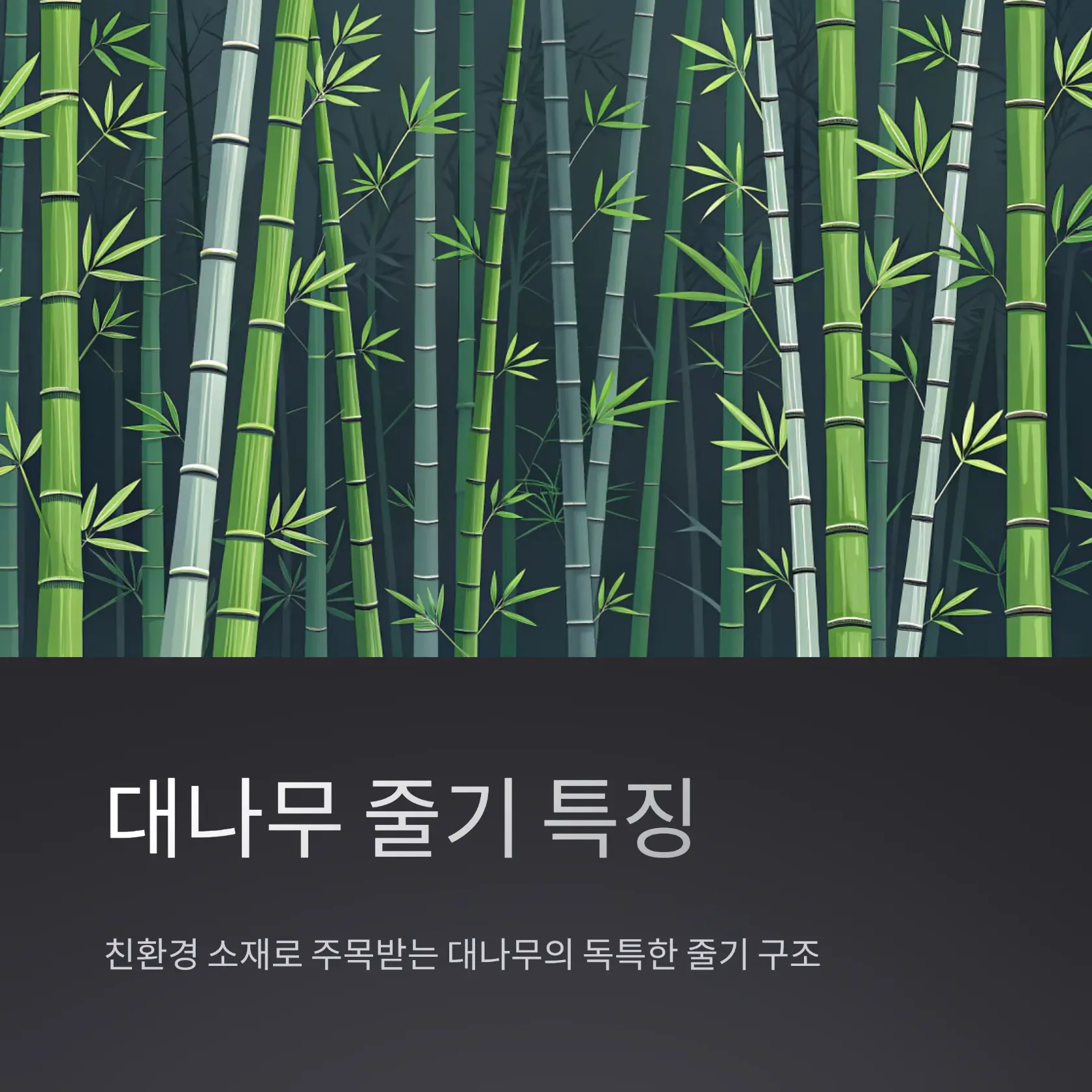 대나무 줄기가 가진 독특한 구조와 생태적 가치