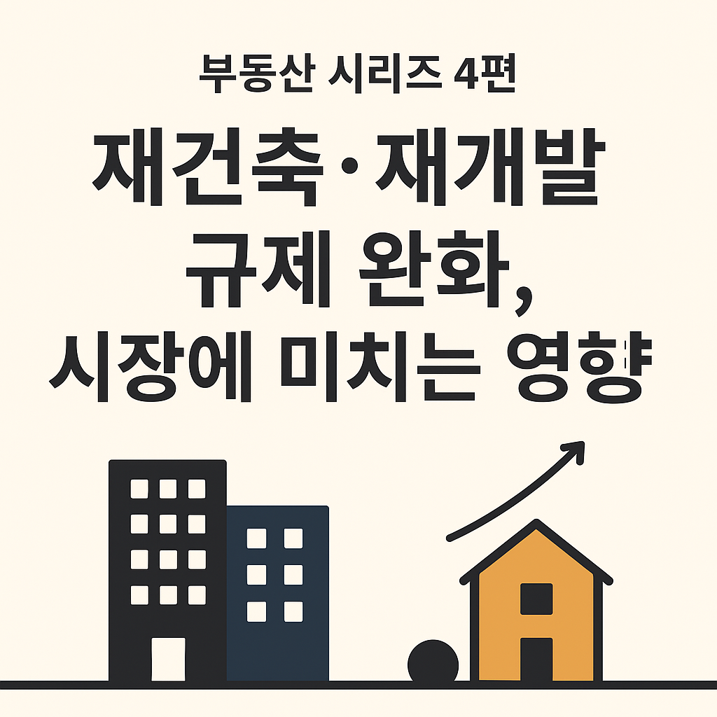 📌 부동산 시리즈 4편: 재건축&middot;재개발 규제 완화, 시장에 미치는 영향
