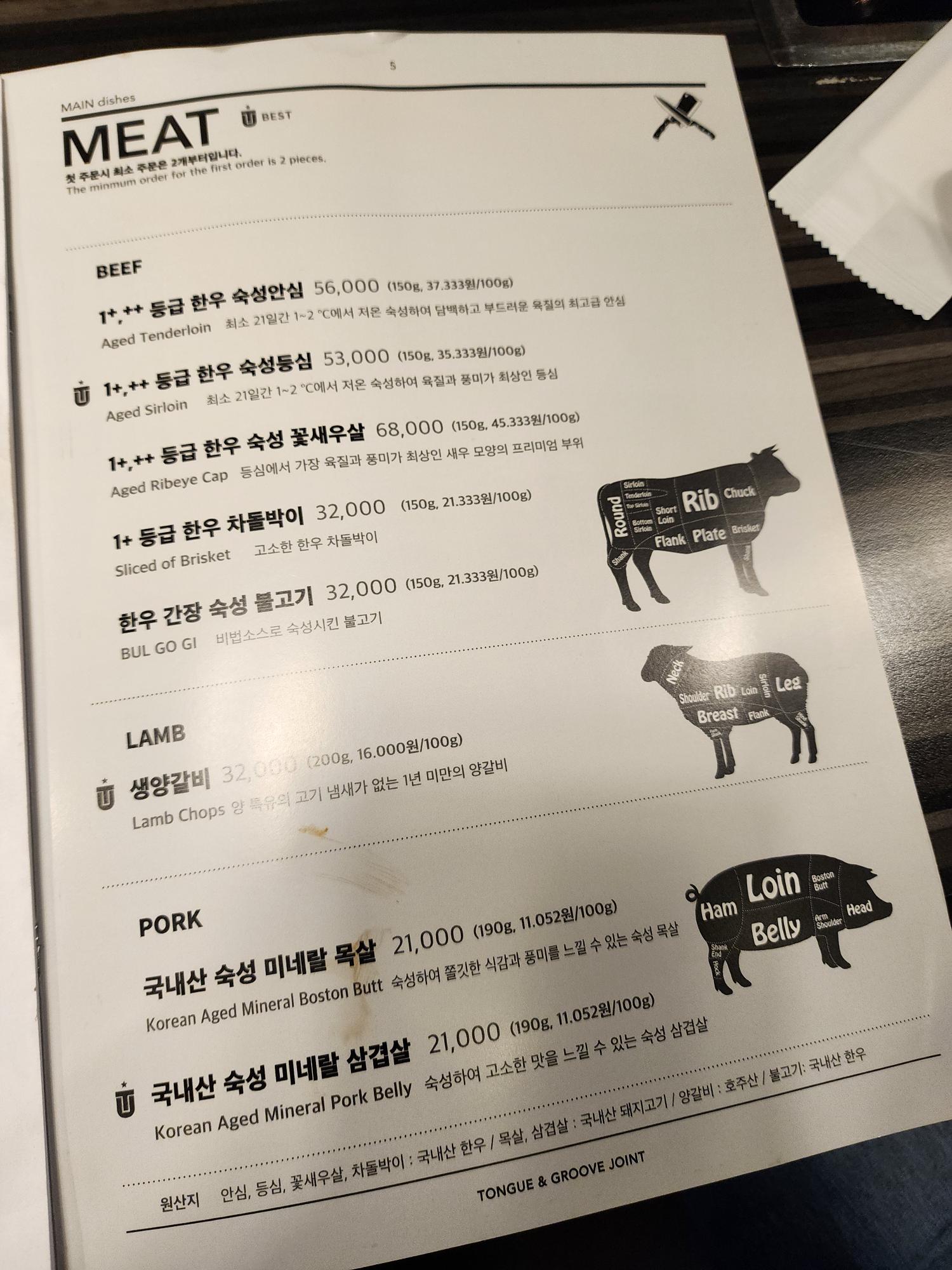 메뉴판