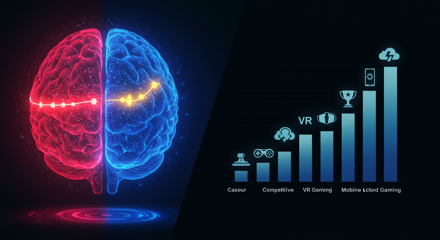 뇌 스캔 이미지와 게임 활동