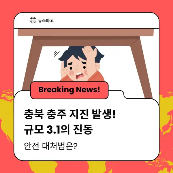 충북 충주 지진 발생! 규모 3.1의 진동