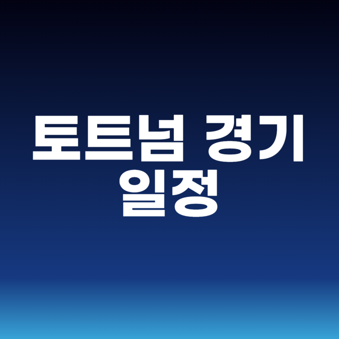 토트넘 경기 일정