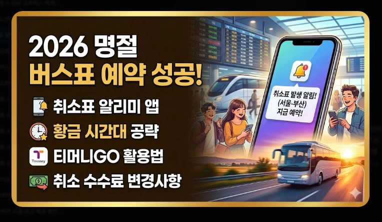 고속버스 취소표 알림 설정(앱, 방법)(2026년 + 정보)