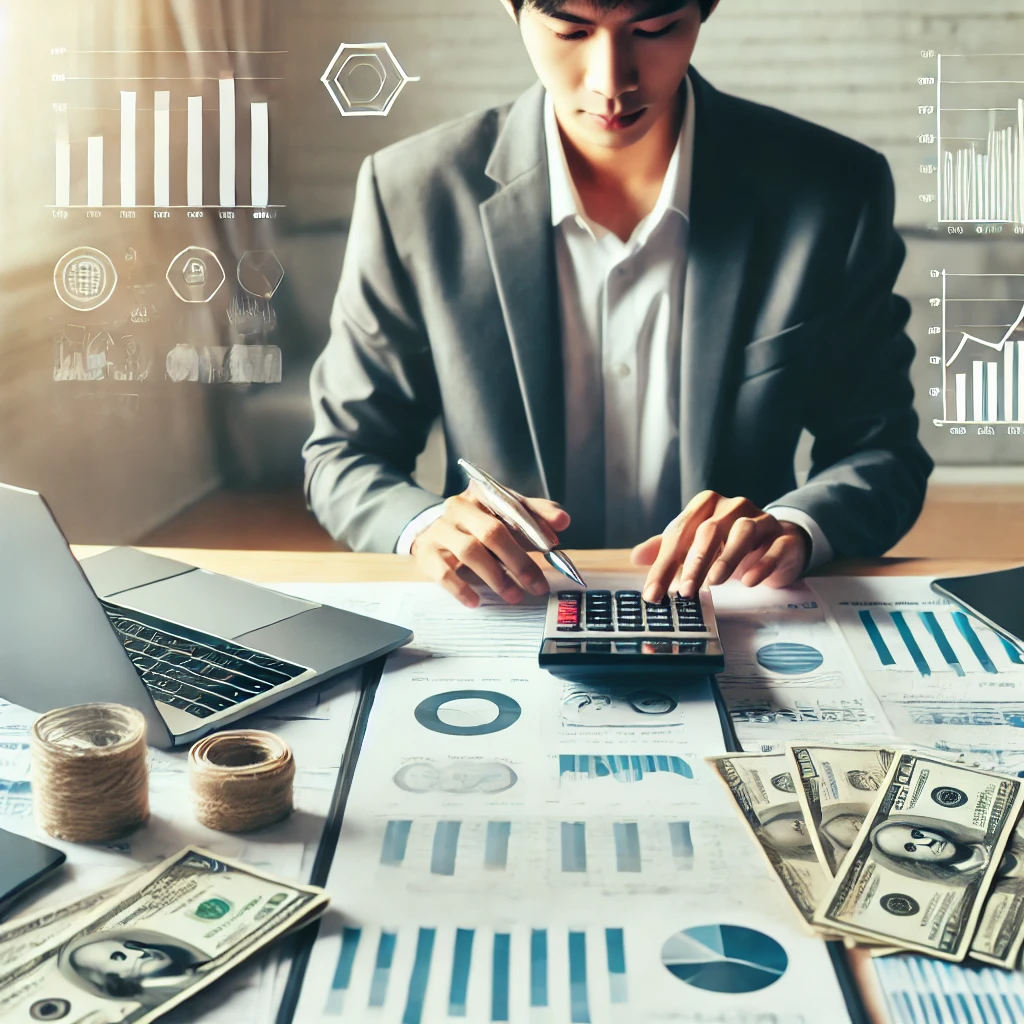 2030 직장인을 위한 돈 관리하는 사람 사진