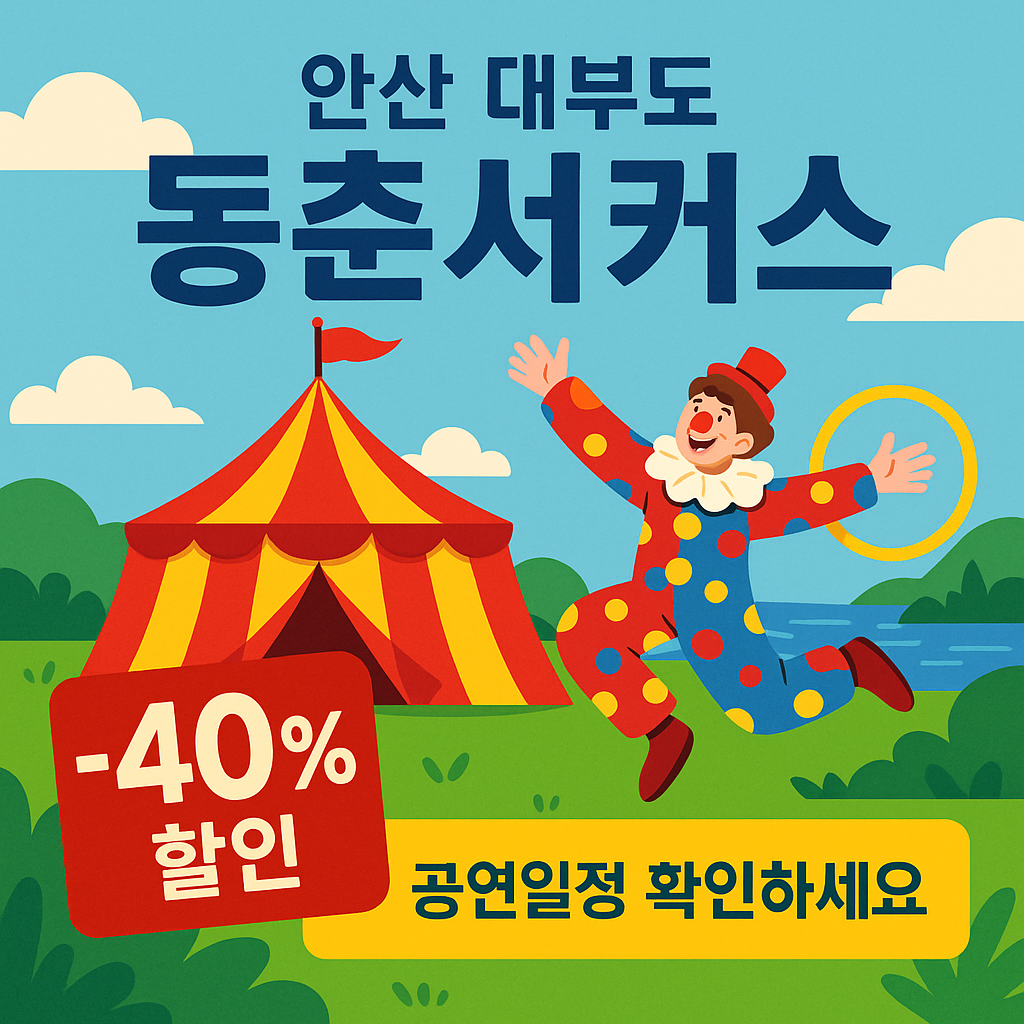 안산 대부도 동춘서커스 할인 예매 공연일정 완전정복