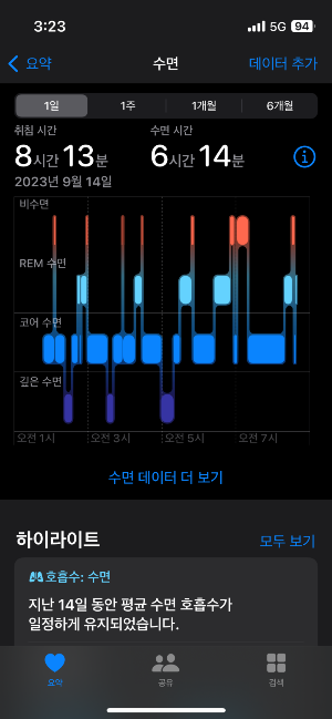 애플워치-수면