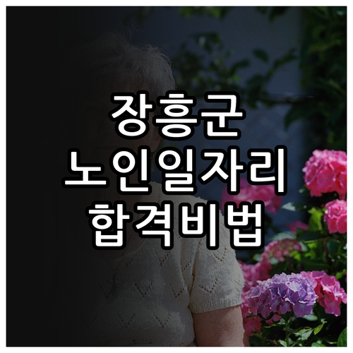 장흥군 노인복지 일자리 정보와 시니어..