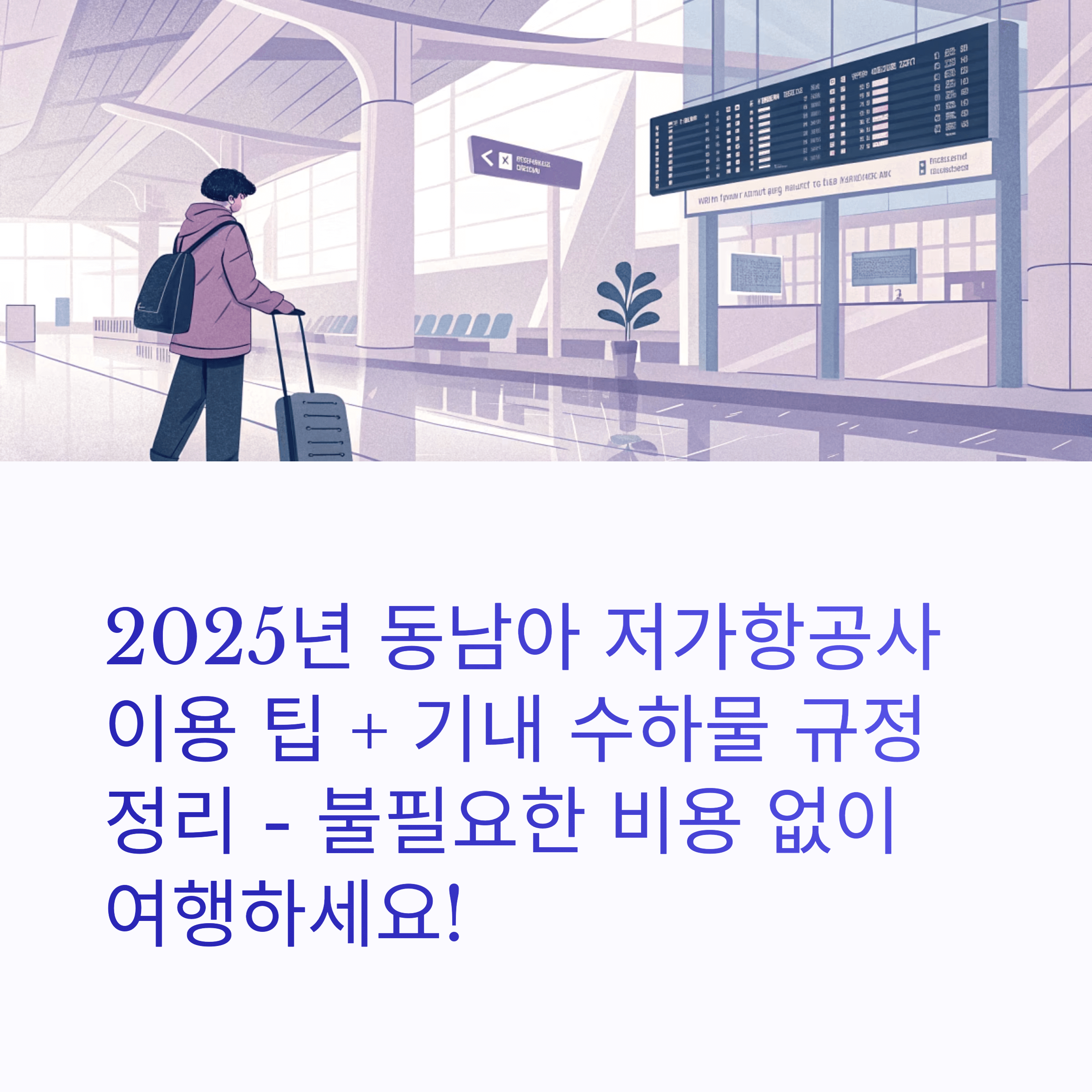 2025년 동남아 저가항공사 이용 팁 + 기내 수하물 규정 정리