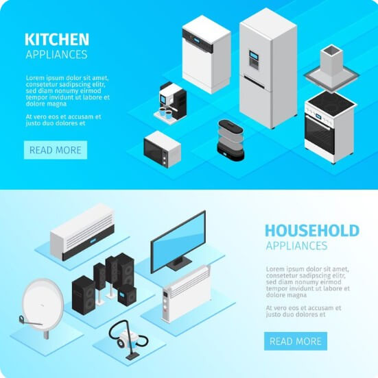 주방과 거실 전자제품