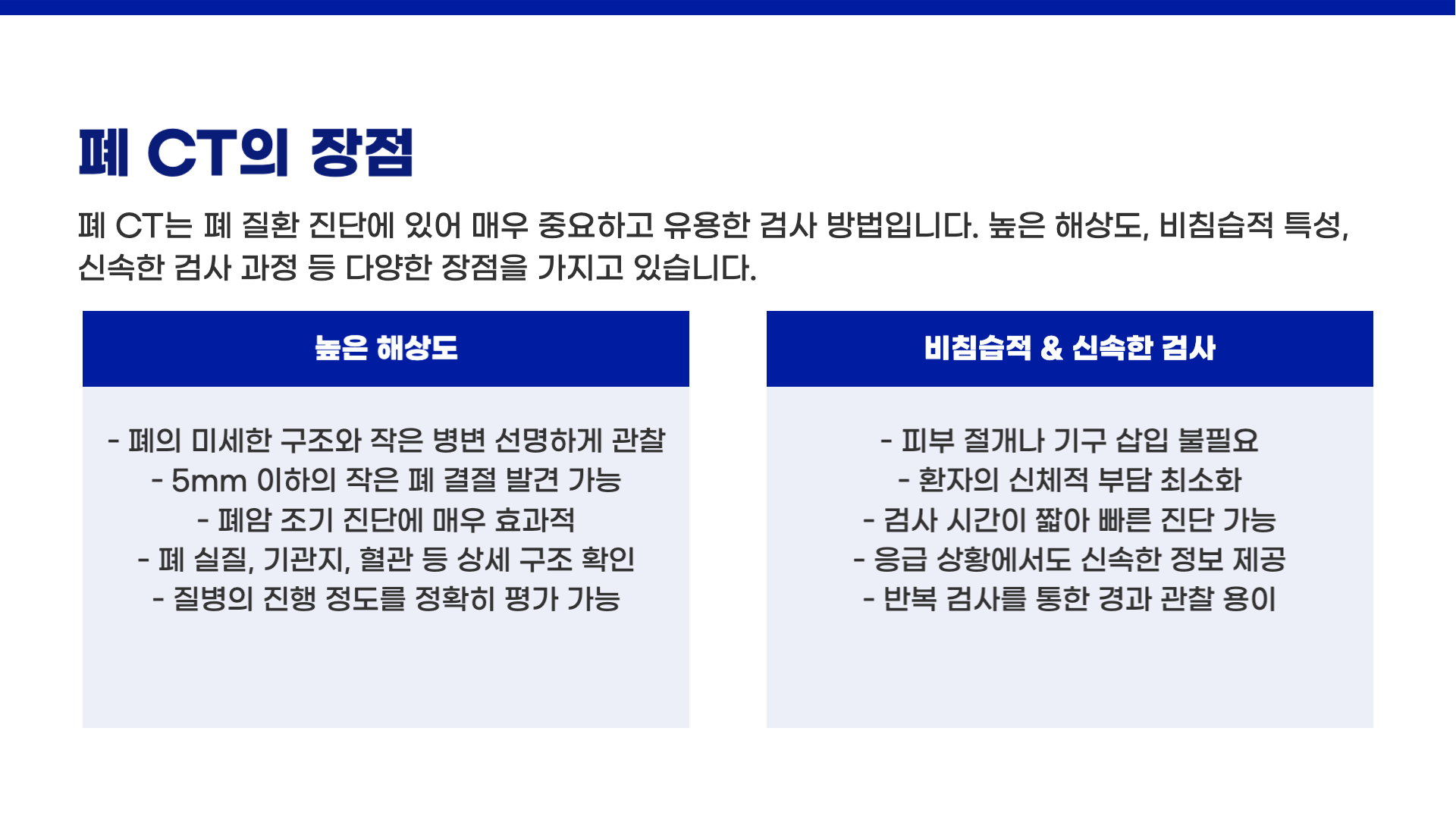 폐 CT로 알 수 있는 것
