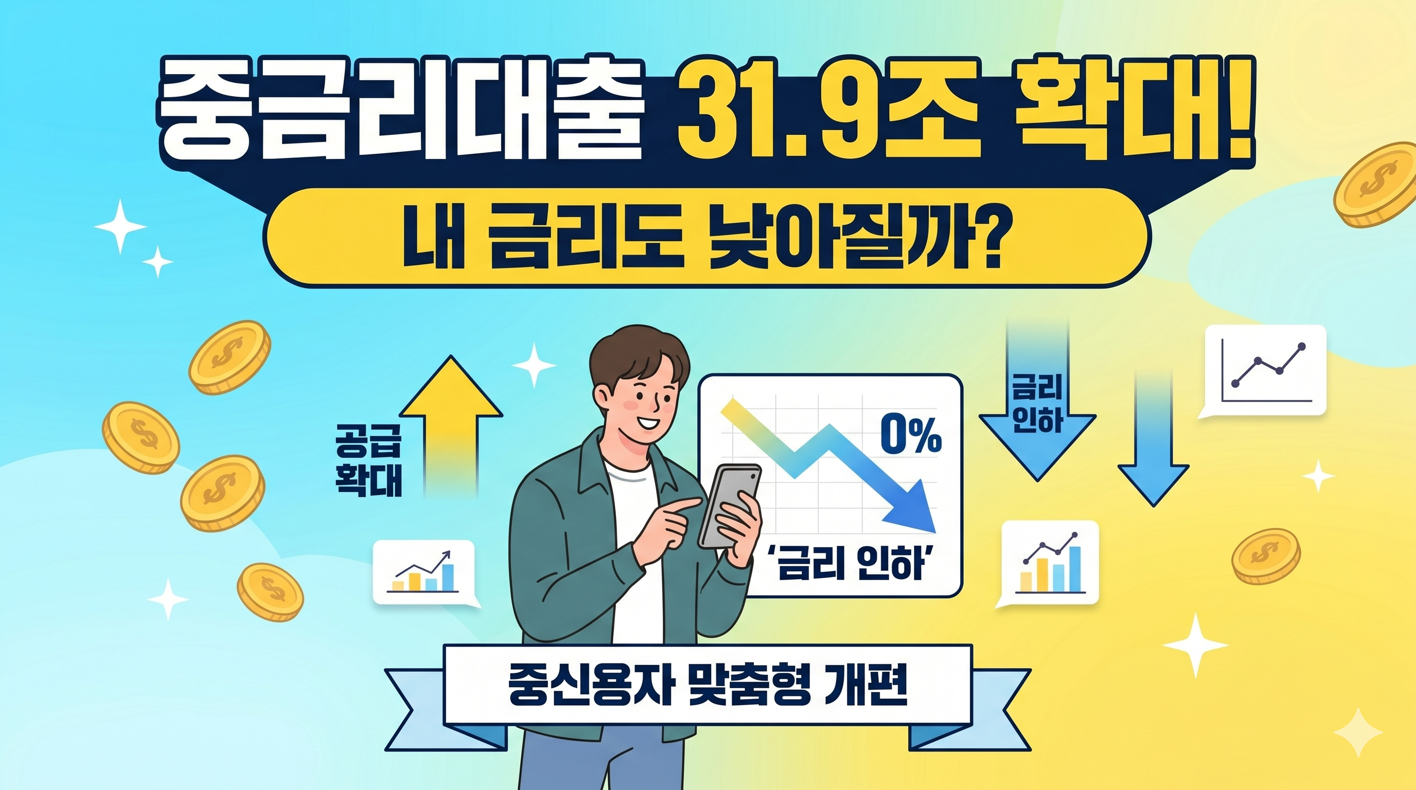 중금리대출 확대 정책 관련 대표이미지