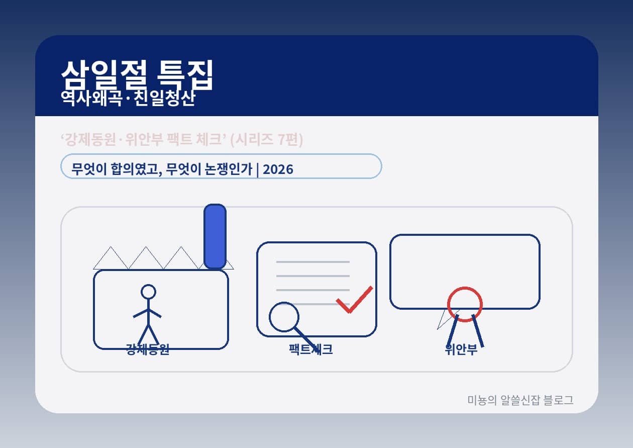 강제동원&middot;위안부 팩트 체크 - 무엇이 합의였고, 무엇이 논쟁인가