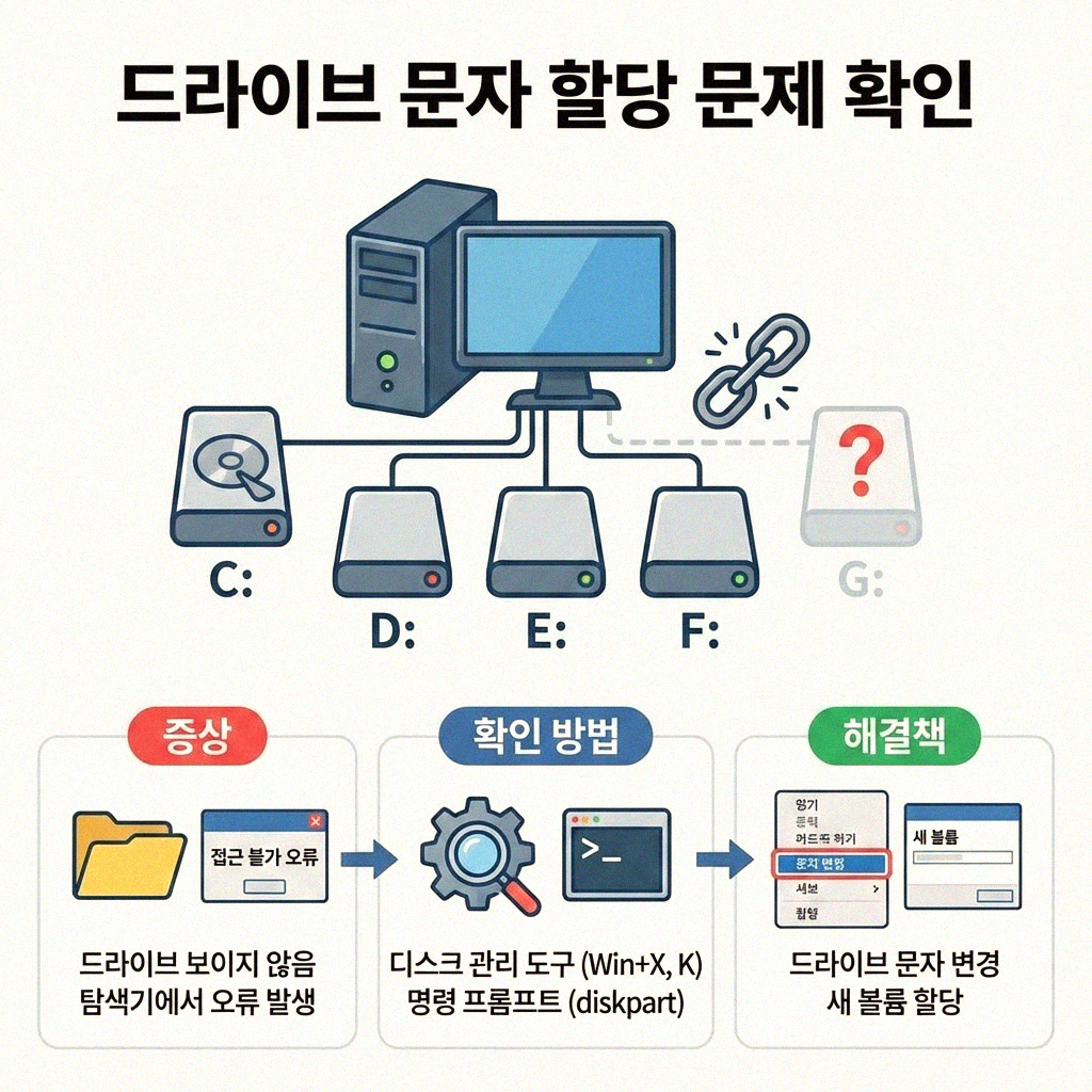 USB 인식은 되는데 드라이브가 안 뜰 때 해결 방법