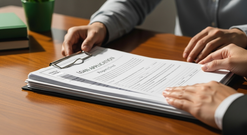 신혼부부 주택 구입 대출 신청을 위한 필수 서류들을 깔끔하게 준비하는 모습