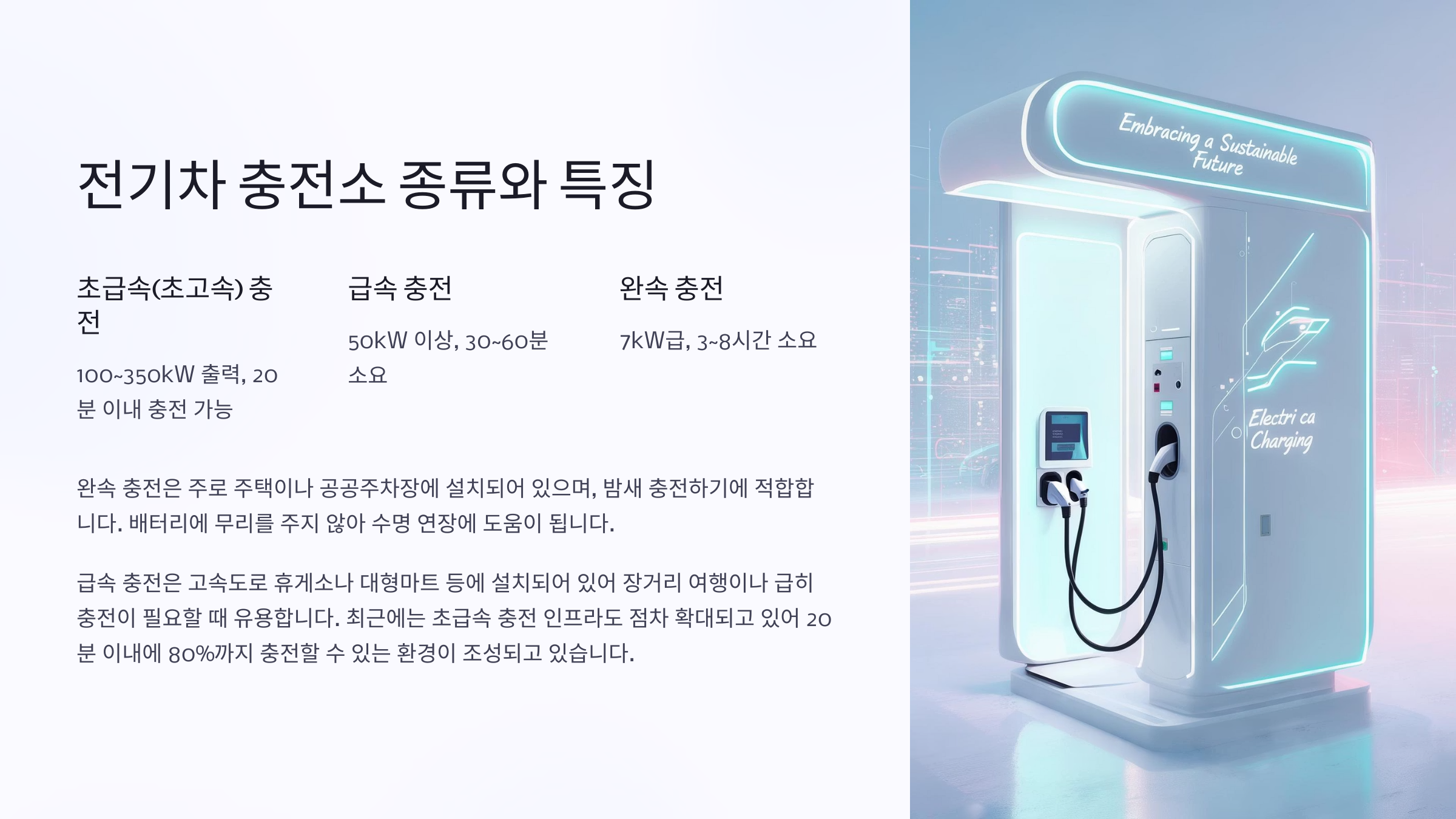 🔌 충전소 종류와 특징