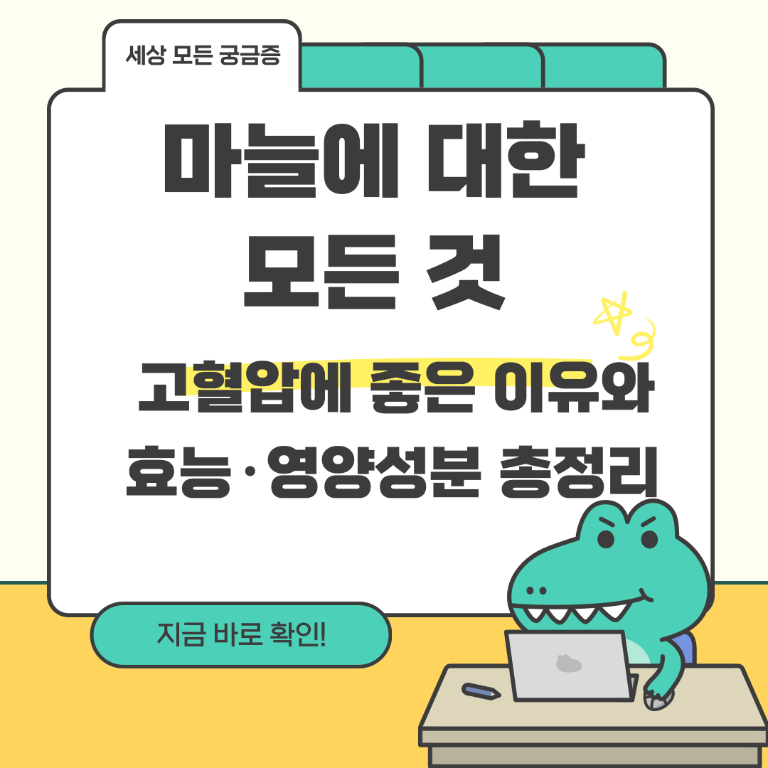 마늘에 대한 모든 것 - 고혈압에 좋은 이유와 효능·영양성분 총정리