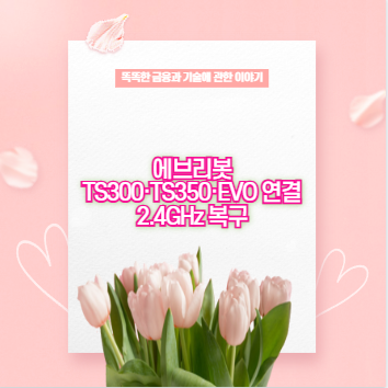에브리봇 TS300&middot;TS350&middot;EVO 연결 2.4GHz 복구
