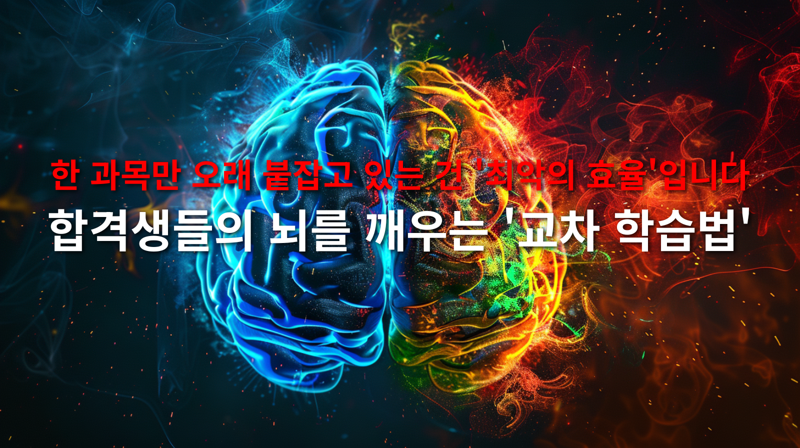 한 과목만 오래 붙잡고 있는 건 최악의 효율입니다. 합격생들의 뇌를 깨우는 교차 학습법