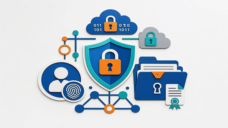 <img src="ai-security-alert.jpg" alt="데이터 보안과 디지털 개인정보 보호를 상징하는 아이콘이 포함된 이미지">