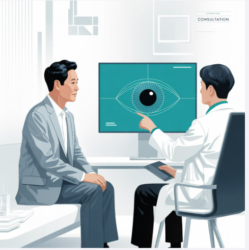 의사와 상담하는 장면