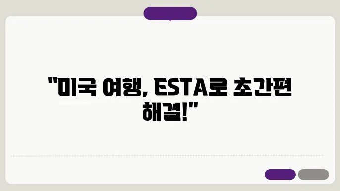 미국 비자 esta 신청