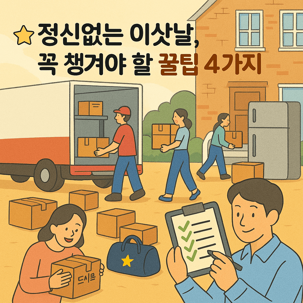 이사 당일 이것만은 꼭! 정신없는 이삿날, 꼭 챙겨야 할 꿀팁 4가지