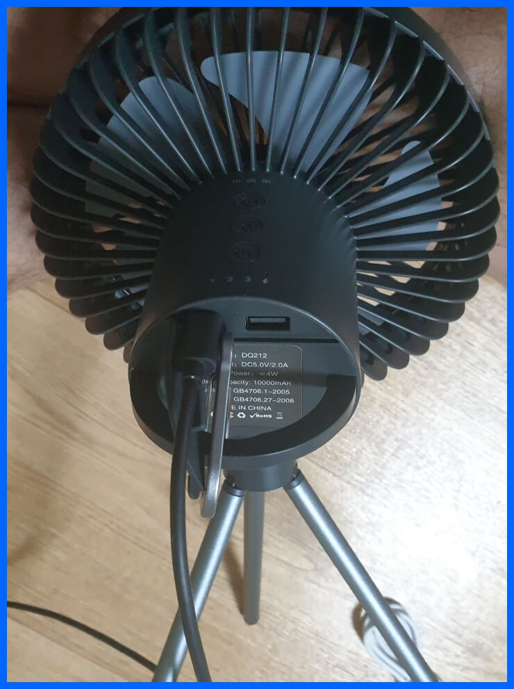 미니선풍기 조작부