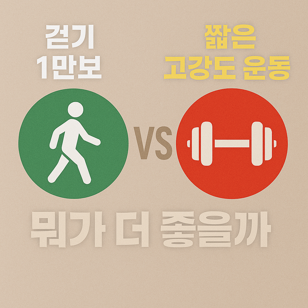 걷기 1만보 vs 짧은 고강도 운동