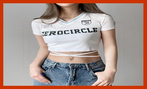 크롭 베이스볼 티