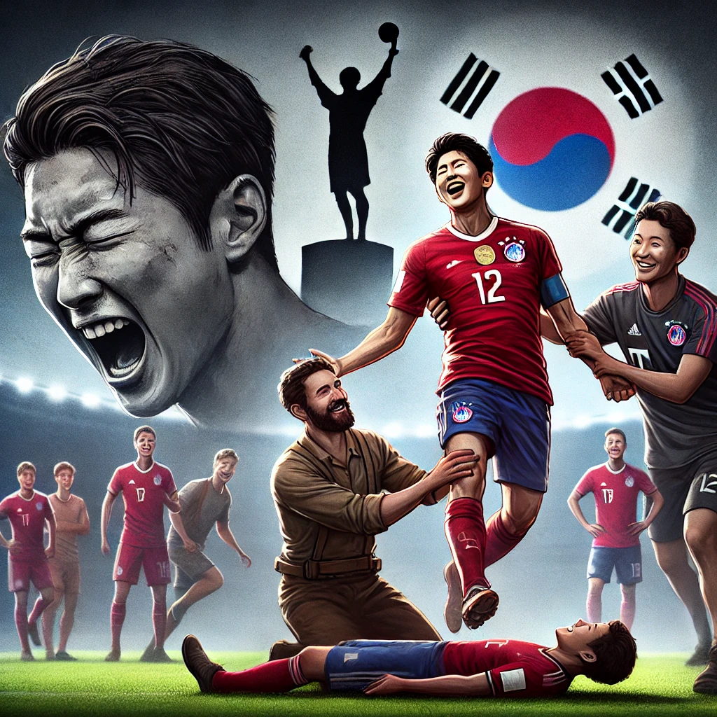 부상을 치료하는 김민재를 나타내는 이미지