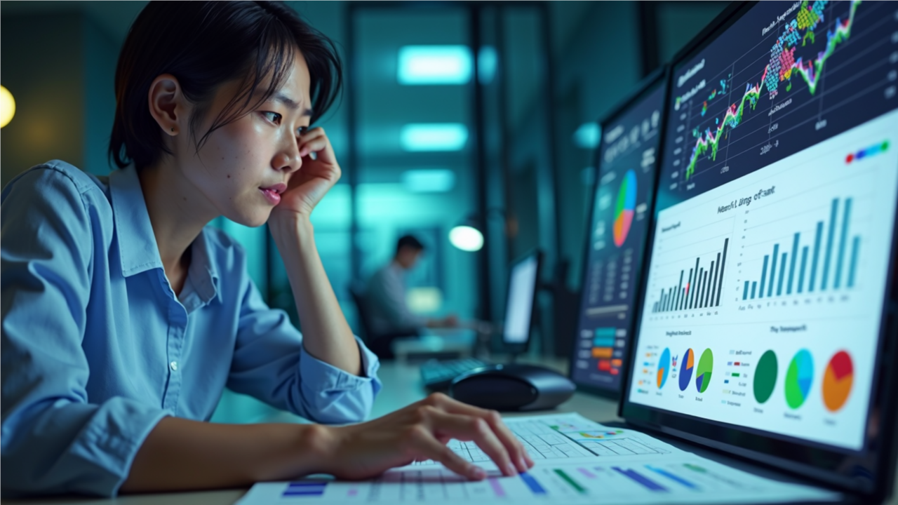 AI 기반 재무 관리 대시보드로 이상치를 탐지하는 장면
