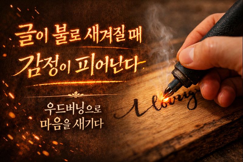 글이 불로 새겨질 때 감정이 피어난다