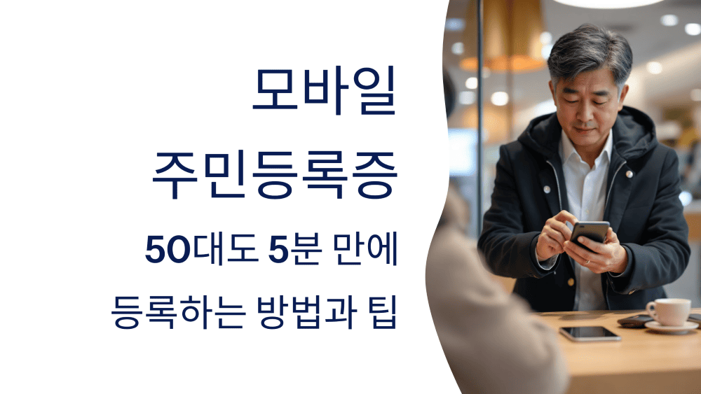 모바일 주민등록증: 50대도 5분 만에 등록하는 방법과 팁