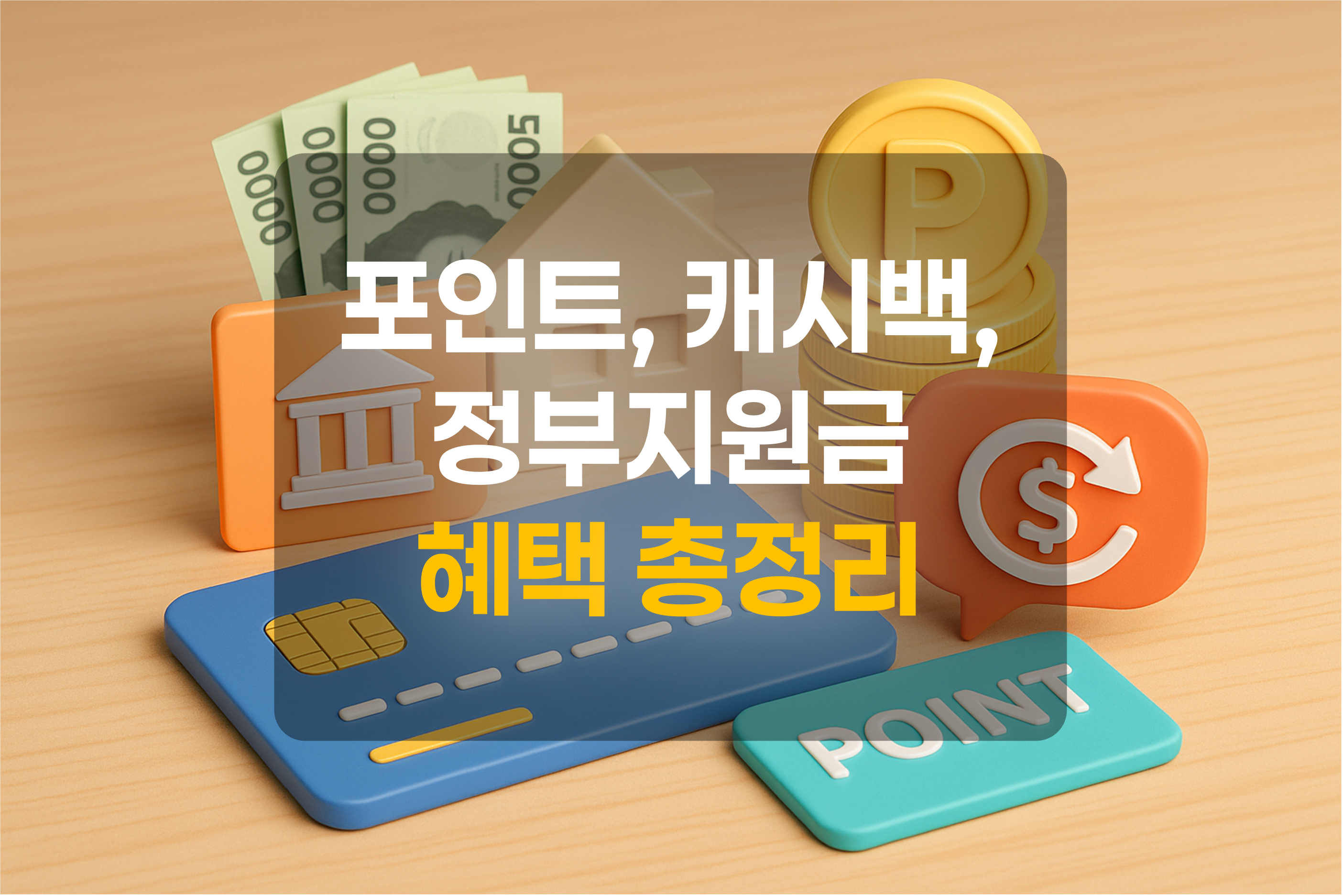 포인트, 캐시백, 화폐를 표현한 그림