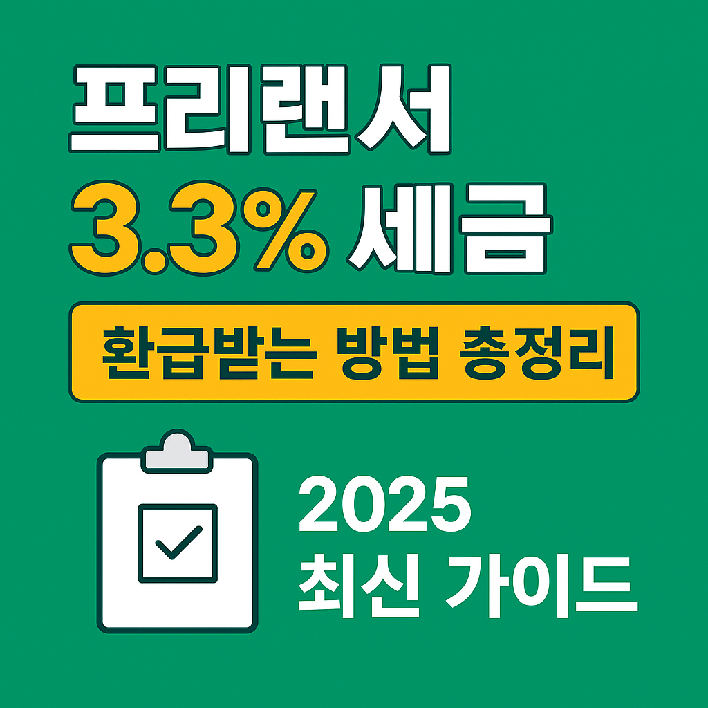 프리랜서 3.3% 세금 환급받는 방법 총정리