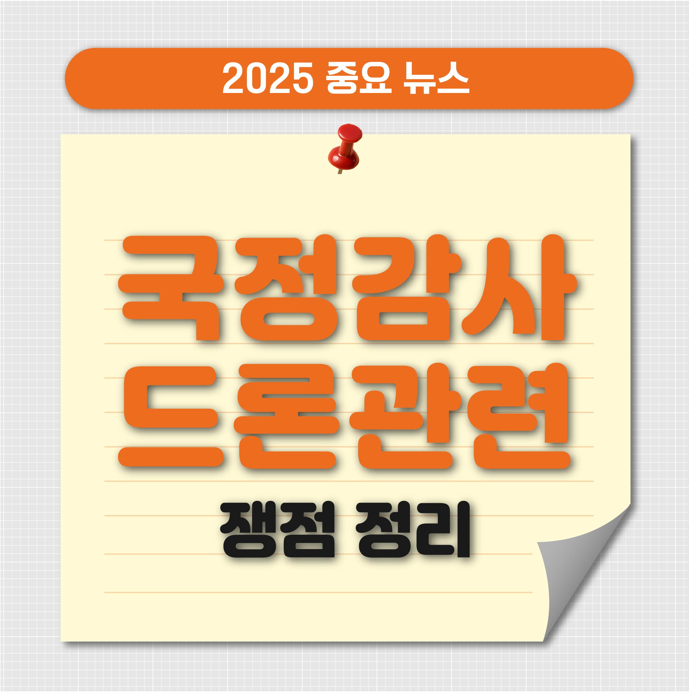 2025 국정감사에서 드론 관련 쟁점 정리