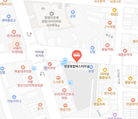 영광종합버스터미널 위치-지도