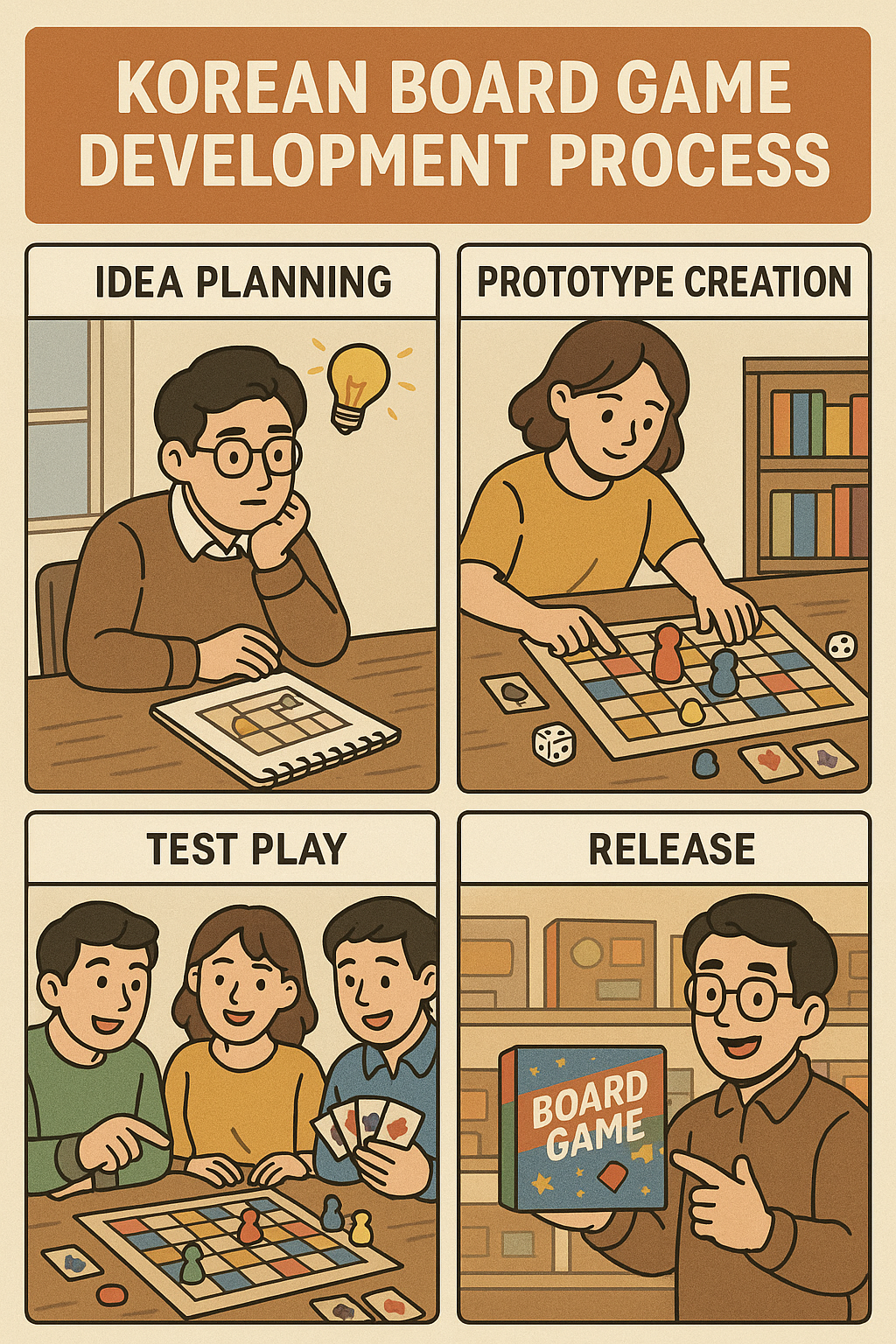 한국 보드게임 개발 과정 (아이디어, 제작, 출시)