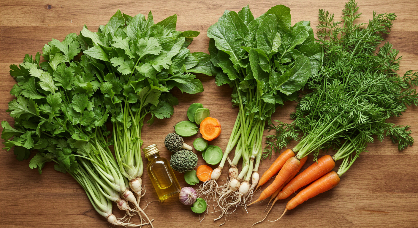 고수, 시래기, 아욱이 눈 건강에 좋다고? 베타카로틴의 놀라운 효능!