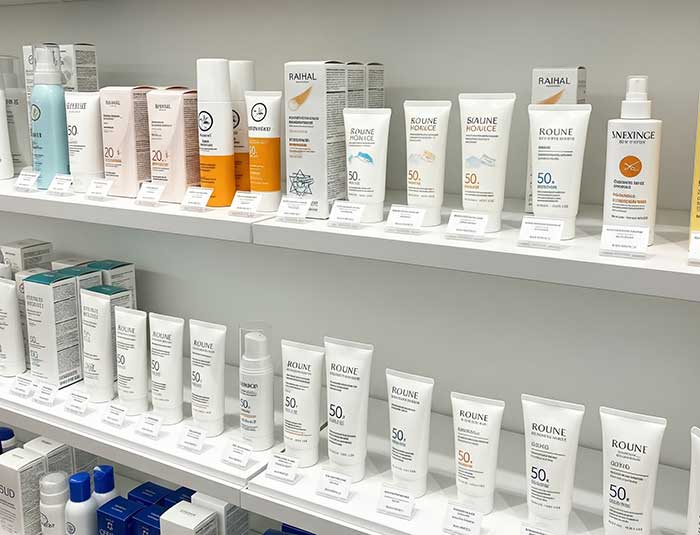 다양한 썬크림 제품들 이미지