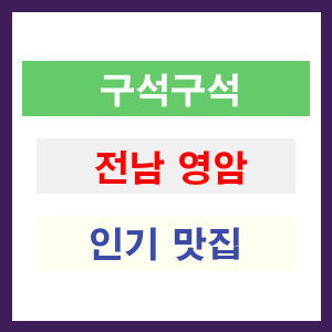 전남 영암 인기 맛집 업소