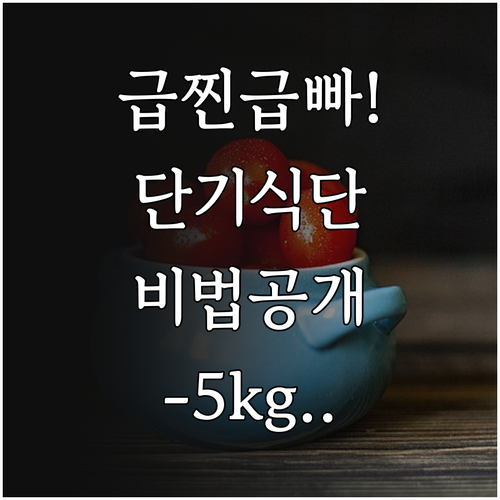 단기간 체중 조절을 위한 아침 점심 ..