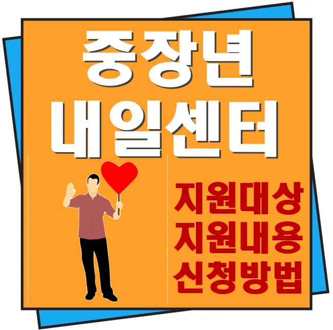 중장년 내일센터 지원대상, 지원내용 및 신청방법