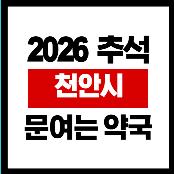 천안시 추석 문여는 약국